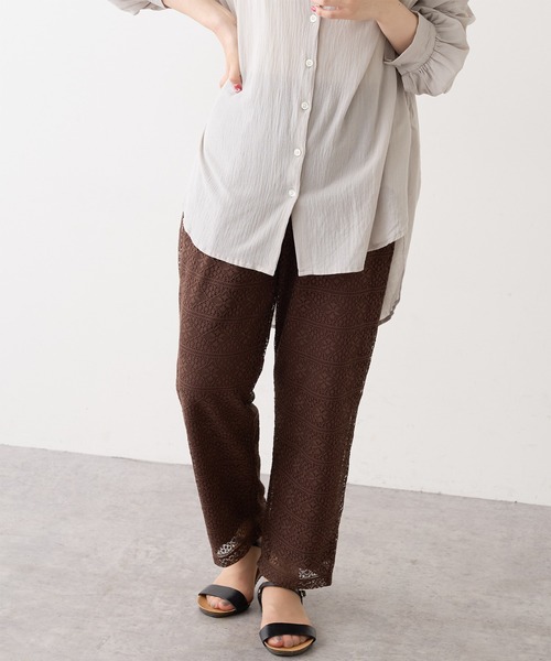 PUAL CE CIN（ピュアルセシン）の「ラッセルレースパンツ（その他パンツ・レディース・ブラック/ブラウン/グレー/アイボリー・FREE）」の16枚目の写真