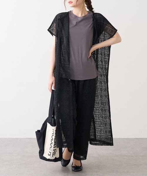 PUAL CE CIN（ピュアルセシン）の「ラッセルレースパンツ（その他パンツ・レディース・ブラック/ブラウン/グレー/アイボリー・FREE）」の9枚目の写真