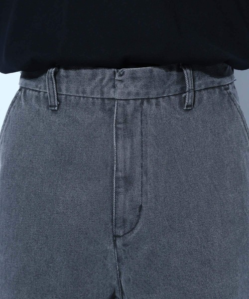 HARE（ハレ）の「ブリーチWストレートデニムパンツ(HARE)（デニムパンツ・メンズ・ブラック/ブルー・SMALL/MEDIUM）」の8枚目の写真