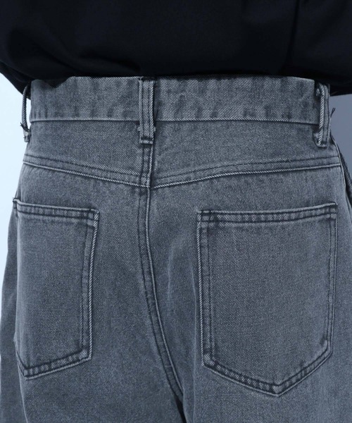 HARE（ハレ）の「ブリーチWストレートデニムパンツ(HARE)（デニムパンツ・メンズ・ブラック/ブルー・SMALL/MEDIUM）」の11枚目の写真