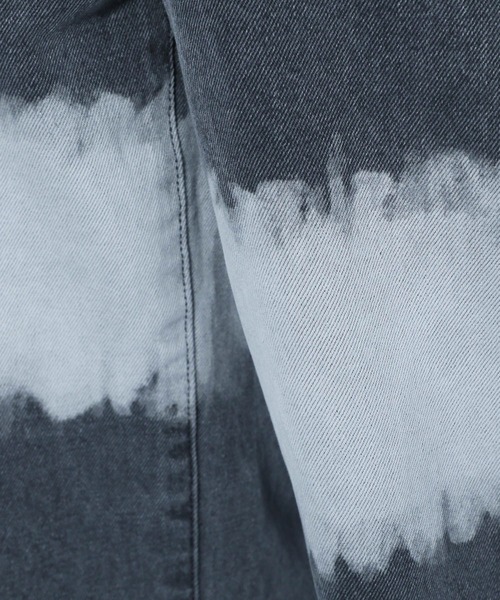 HARE（ハレ）の「ブリーチWストレートデニムパンツ(HARE)（デニムパンツ・メンズ・ブラック/ブルー・SMALL/MEDIUM）」の13枚目の写真