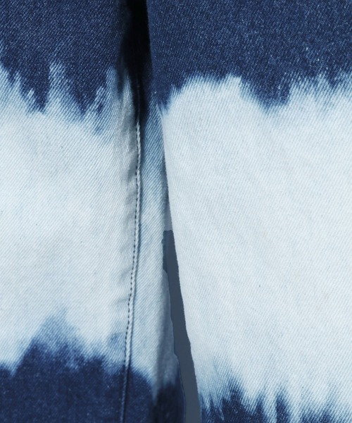HARE（ハレ）の「ブリーチWストレートデニムパンツ(HARE)（デニムパンツ・メンズ・ブラック/ブルー・SMALL/MEDIUM）」の14枚目の写真