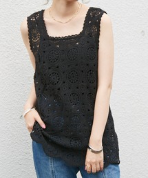 DISCOAT | 【前後2WAY】カギバリライクノースリーブプルオーバー(Tシャツ/カットソー)