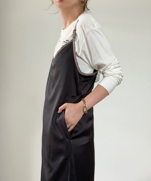 ZOZOMARKET（ゾゾマーケット）の「【maiko×ZOZO】2WAYパイピングカシュクールキャミワンピース（ワンピース・レディース・ブラック/グレー・FREE）」の19枚目の写真