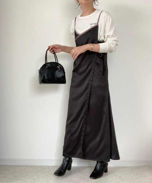 ZOZOMARKET（ゾゾマーケット）の「【maiko×ZOZO】2WAYパイピングカシュクールキャミワンピース（ワンピース・レディース・ブラック/グレー・FREE）」の22枚目の写真