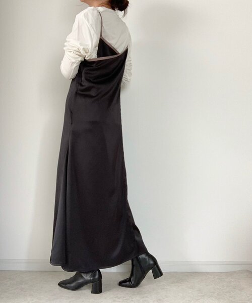 ZOZOMARKET（ゾゾマーケット）の「【maiko×ZOZO】2WAYパイピングカシュクールキャミワンピース（ワンピース・レディース・ブラック/グレー・FREE）」の13枚目の写真