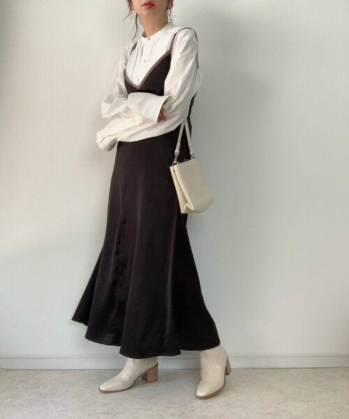 ZOZOMARKET（ゾゾマーケット）の「【maiko×ZOZO】2WAYパイピングカシュクールキャミワンピース（ワンピース・レディース・ブラック/グレー・FREE）」の8枚目の写真