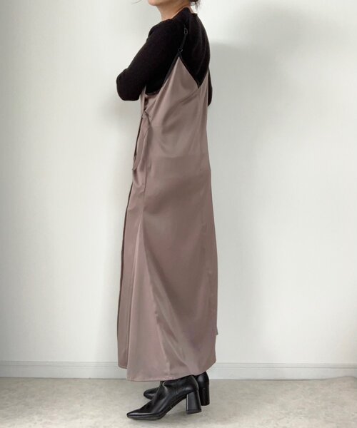 ZOZOMARKET（ゾゾマーケット）の「【maiko×ZOZO】2WAYパイピングカシュクールキャミワンピース（ワンピース・レディース・ブラック/グレー・FREE）」の10枚目の写真