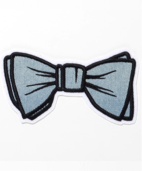 SUPERTHANKS（スーパーサンクス）の「【キッズ】蝶ネクタイワッペンベーシックTシャツ リンクコーデ 親子コーデ（Tシャツ/カットソー・キッズ・ホワイト×ブルー/ブラック×ブルー・100/110/120/130/140/150）」の4枚目の写真