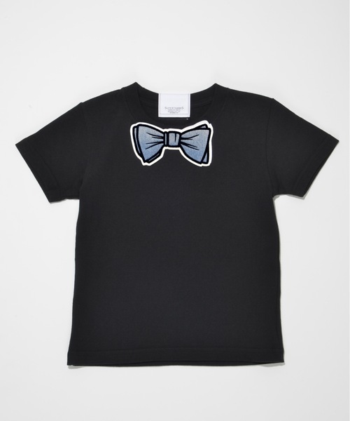 SUPERTHANKS（スーパーサンクス）の「【キッズ】蝶ネクタイワッペンベーシックTシャツ リンクコーデ 親子コーデ（Tシャツ/カットソー・キッズ・ホワイト×ブルー/ブラック×ブルー・100/110/120/130/140/150）」の12枚目の写真