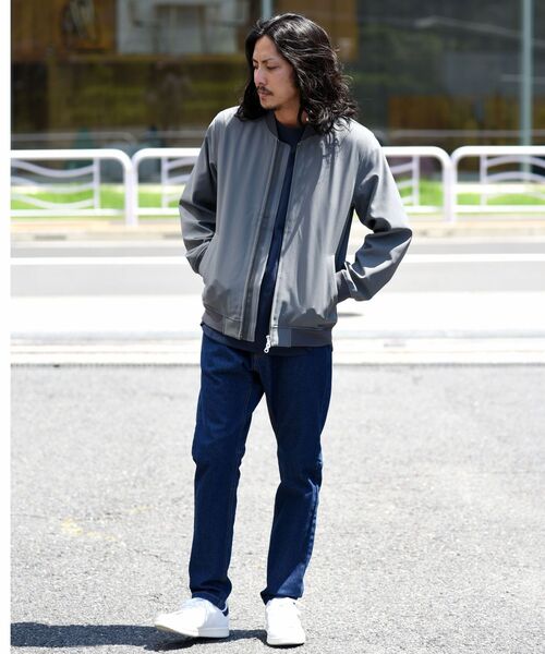 SHIPS（シップス）の「SHIPS: ハイカウント 2WAY ストレッチ リブ ブルゾン 21FW（ブルゾン・メンズ・チャコールグレー/ライトグリーン/ブラック・SMALL/MEDIUM/LARGE/X-LARGE）」の4枚目の写真