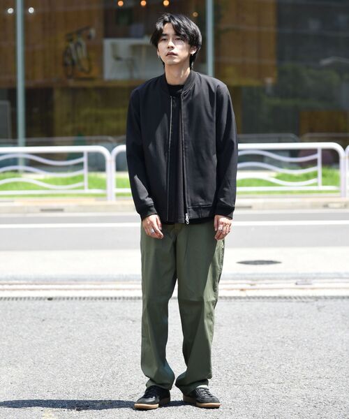 SHIPS（シップス）の「SHIPS: ハイカウント 2WAY ストレッチ リブ ブルゾン 21FW（ブルゾン・メンズ・チャコールグレー/ライトグリーン/ブラック・SMALL/MEDIUM/LARGE/X-LARGE）」の10枚目の写真