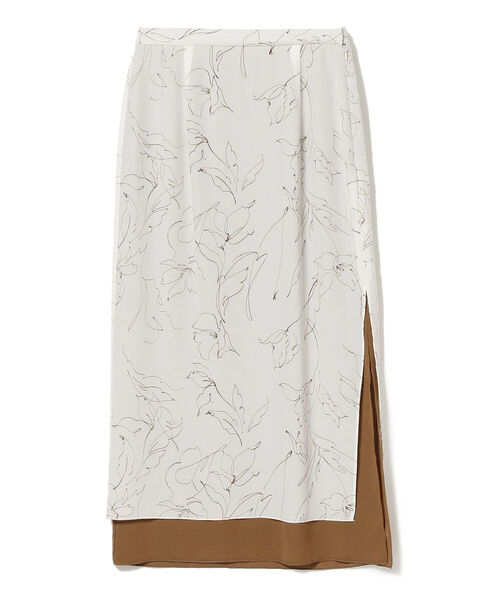 BEAMS LIGHTS(ビームスライツ)の「BEAMS LIGHTS / ドロー フラワー プリント Iライン スカート(スカート・レディース・オフホワイト/ブラック・36/38)」の14枚目の写真