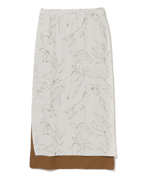 BEAMS LIGHTS(ビームスライツ)の「BEAMS LIGHTS / ドロー フラワー プリント Iライン スカート(スカート・レディース・オフホワイト/ブラック・36/38)」の11枚目の写真