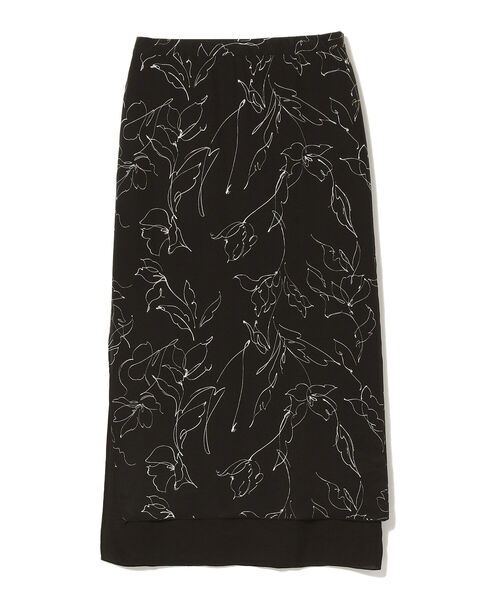 BEAMS LIGHTS(ビームスライツ)の「BEAMS LIGHTS / ドロー フラワー プリント Iライン スカート(スカート・レディース・オフホワイト/ブラック・36/38)」の21枚目の写真