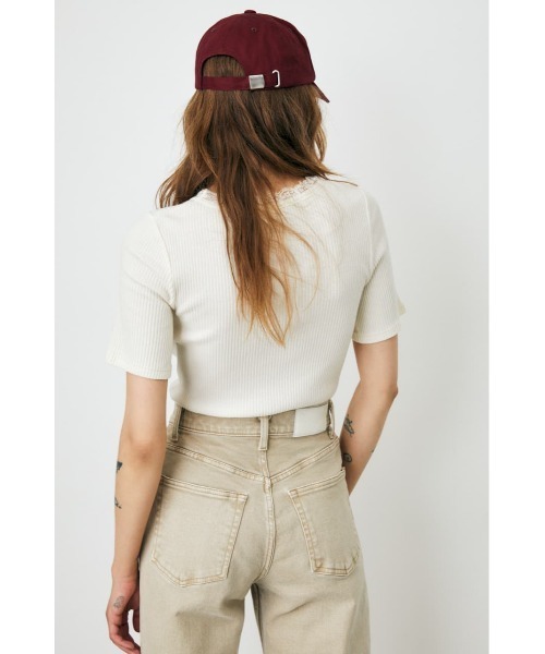 MOUSSY（マウジー）の「BE LOVED DOG Tシャツ（Tシャツ/カットソー・レディース・ライトブラック/ライトブルー/アイボリー・FREE）」の5枚目の写真