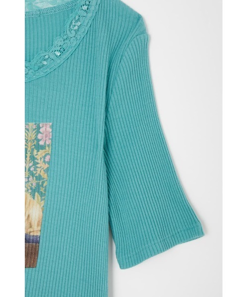 MOUSSY（マウジー）の「BE LOVED DOG Tシャツ（Tシャツ/カットソー・レディース・ライトブラック/ライトブルー/アイボリー・FREE）」の13枚目の写真