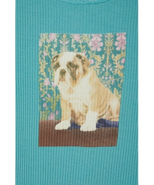 MOUSSY（マウジー）の「BE LOVED DOG Tシャツ（Tシャツ/カットソー・レディース・ライトブラック/ライトブルー/アイボリー・FREE）」の10枚目の写真