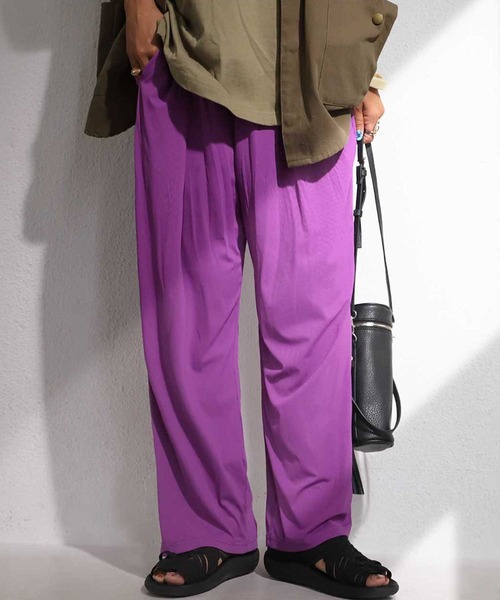 antiqua（アンティカ）の「UVカットラッシュガードパンツ（その他パンツ・レディース・ブラック/カーキ/ライトグリーン/ブルー系その他/パープル/マスタード/サックスブルー/テラコッタ/ダークグレー・FREE）」の8枚目の写真