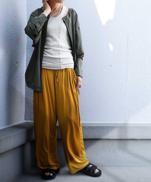 antiqua（アンティカ）の「UVカットラッシュガードパンツ（その他パンツ・レディース・ブラック/カーキ/ライトグリーン/ブルー系その他/パープル/マスタード/サックスブルー/テラコッタ/ダークグレー・FREE）」の22枚目の写真