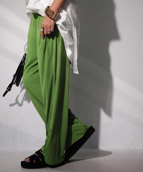 antiqua（アンティカ）の「UVカットラッシュガードパンツ（その他パンツ・レディース・ブラック/カーキ/ライトグリーン/ブルー系その他/パープル/マスタード/サックスブルー/テラコッタ/ダークグレー・FREE）」の11枚目の写真