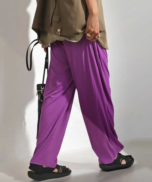 antiqua（アンティカ）の「UVカットラッシュガードパンツ（その他パンツ・レディース・ブラック/カーキ/ライトグリーン/ブルー系その他/パープル/マスタード/サックスブルー/テラコッタ/ダークグレー・FREE）」の17枚目の写真