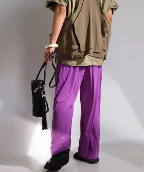 antiqua（アンティカ）の「UVカットラッシュガードパンツ（その他パンツ・レディース・ブラック/カーキ/ライトグリーン/ブルー系その他/パープル/マスタード/サックスブルー/テラコッタ/ダークグレー・FREE）」の18枚目の写真