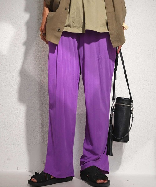 antiqua（アンティカ）の「UVカットラッシュガードパンツ（その他パンツ・レディース・ブラック/カーキ/ライトグリーン/ブルー系その他/パープル/マスタード/サックスブルー/テラコッタ/ダークグレー・FREE）」の19枚目の写真