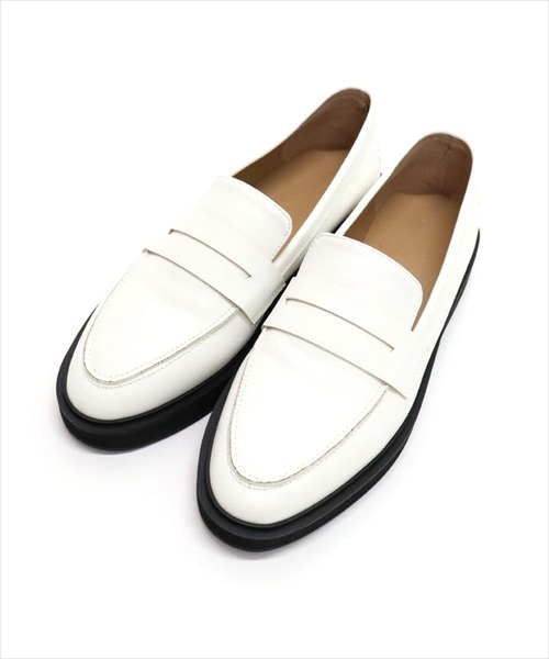 DONOBAN（ドノバン）の「プラットフォームローファー（ローファー・レディース・ホワイト/ブラック・25.0/23.0/24.0）」の18枚目の写真