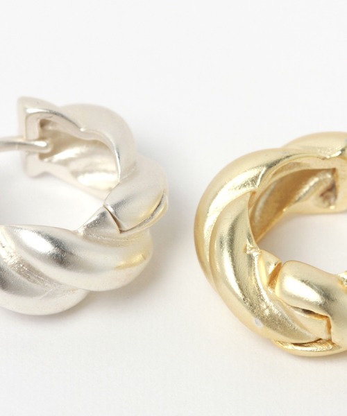 niko and...（ニコアンド）の「メタルツイストピアス（ピアス（両耳用）・レディース・グレー/イエロー・0）」の3枚目の写真