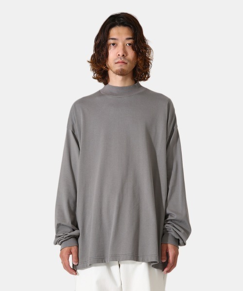 marka（マーカ）の「marka / マーカ：MOCK NECK - 40/2 COMBED KNIT -：M21D-04CS01C[COR]（ニット/セーター・メンズ・サンドベージュ/グレー/ブラック・1/2/3）」の8枚目の写真
