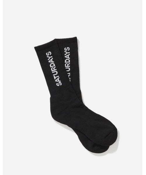 Saturdays NYC（サタデーズ ニューヨークシティ ）の「Logo Socks（ソックス/靴下・メンズ・ホワイト/ブラック・FREE）」の2枚目の写真