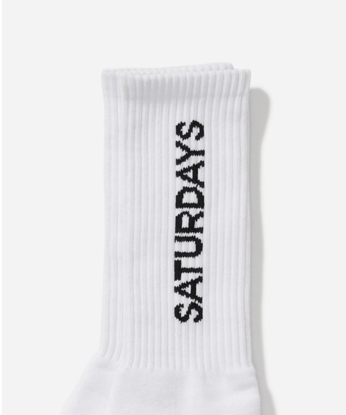 Saturdays NYC（サタデーズ ニューヨークシティ ）の「Logo Socks（ソックス/靴下・メンズ・ホワイト/ブラック・FREE）」の3枚目の写真