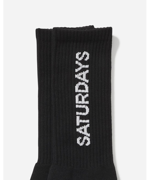 Saturdays NYC（サタデーズ ニューヨークシティ ）の「Logo Socks（ソックス/靴下・メンズ・ホワイト/ブラック・FREE）」の4枚目の写真