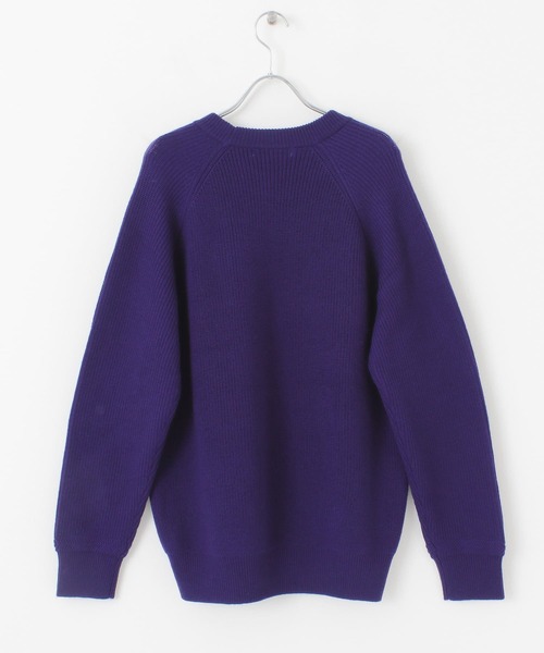 URBAN RESEARCH（アーバンリサーチ）の「ハンドウォッシャブルウールクルーネックニット（ニット/セーター・メンズ・ブラック/オフホワイト/チャコールグレー/パープル・LARGE/MEDIUM）」の20枚目の写真