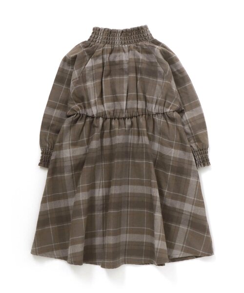 apres les cours(アプレレクール)の「シャーリングワンピース(ワンピース・キッズ・ベージュ/ブラウン/サックスブルー・90/100/110/120/80/130/140)」の5枚目の写真