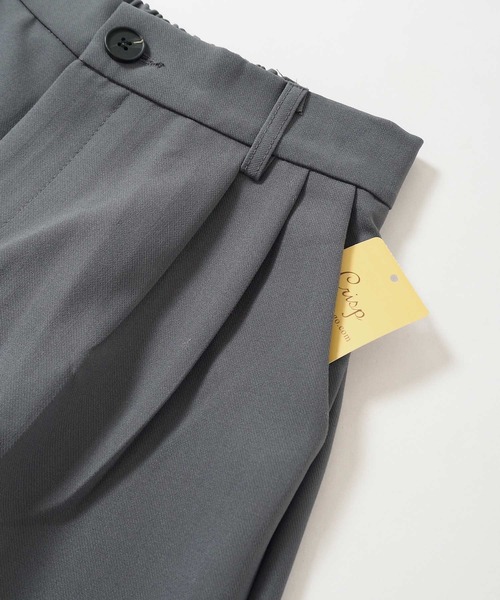 Crisp yours(クリスプユアーズ)の「【WEB限定】2タックセンタープレスパンツ(スラックス・レディース・ベージュ/ブラウン/グレー・FREE)」の22枚目の写真