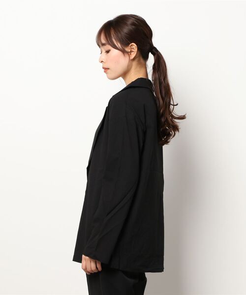 SPIGA（スピーガ）の「麻ライクテーラードジャケット（テーラードジャケット・レディース・アイボリー/ブラック/ベージュ・FREE）」の4枚目の写真