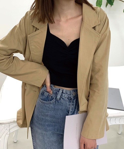 SPIGA（スピーガ）の「麻ライクテーラードジャケット（テーラードジャケット・レディース・アイボリー/ブラック/ベージュ・FREE）」の14枚目の写真