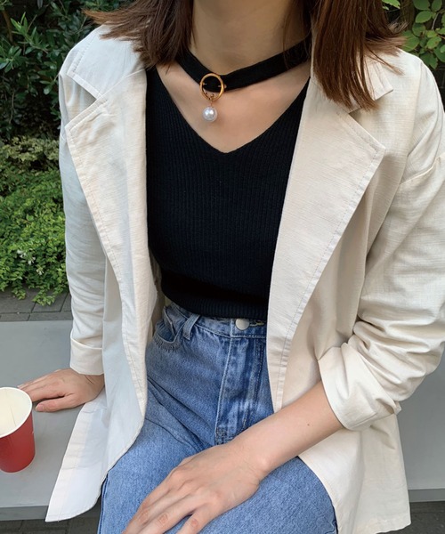 SPIGA（スピーガ）の「麻ライクテーラードジャケット（テーラードジャケット・レディース・アイボリー/ブラック/ベージュ・FREE）」の21枚目の写真