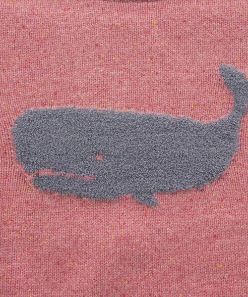 NOLLEY'S goodman（ノーリーズグッドマン）の「クジラ インターシャ プルオーバーニット（ニット/セーター・メンズ・グレー/ピンク/ロイヤルブルー/ダークネイビー/レンガ・LL/S/M/L）」の6枚目の写真