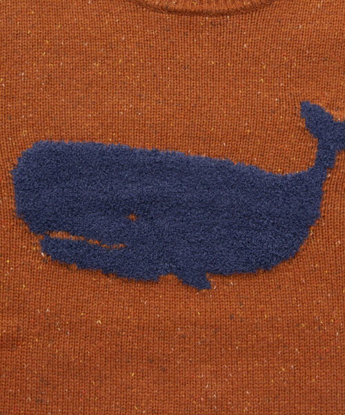 NOLLEY'S goodman（ノーリーズグッドマン）の「クジラ インターシャ プルオーバーニット（ニット/セーター・メンズ・グレー/ピンク/ロイヤルブルー/ダークネイビー/レンガ・LL/S/M/L）」の7枚目の写真