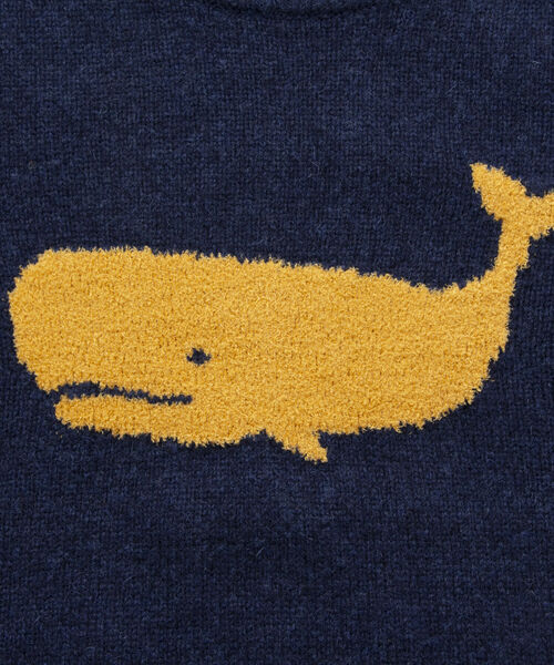 NOLLEY'S goodman（ノーリーズグッドマン）の「クジラ インターシャ プルオーバーニット（ニット/セーター・メンズ・グレー/ピンク/ロイヤルブルー/ダークネイビー/レンガ・LL/S/M/L）」の8枚目の写真