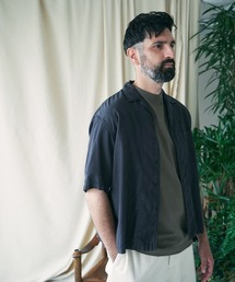 UNFIL | unfil アンフィル / cotton & silk-twill short sleeve shirt コットンシルクツイル オープンカラー半袖シャツ / WWSP-UU016(シャツ/ブラウス)