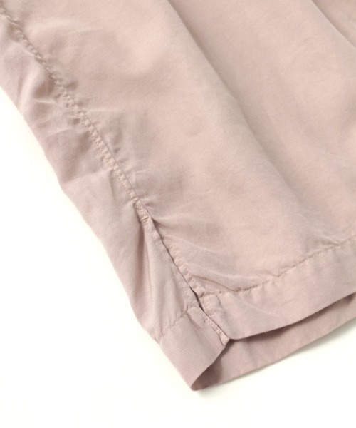 UNFIL（アンフィル）の「unfil アンフィル / cotton & silk-twill short sleeve shirt コットンシルクツイル オープンカラー半袖シャツ / WWSP-UU016（シャツ/ブラウス・メンズ・ライラック/ダークネイビー・5/4）」の4枚目の写真