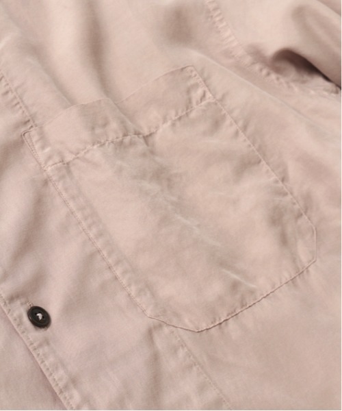 UNFIL（アンフィル）の「unfil アンフィル / cotton & silk-twill short sleeve shirt コットンシルクツイル オープンカラー半袖シャツ / WWSP-UU016（シャツ/ブラウス・メンズ・ライラック/ダークネイビー・5/4）」の5枚目の写真