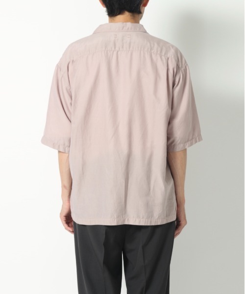 UNFIL（アンフィル）の「unfil アンフィル / cotton & silk-twill short sleeve shirt コットンシルクツイル オープンカラー半袖シャツ / WWSP-UU016（シャツ/ブラウス・メンズ・ライラック/ダークネイビー・5/4）」の9枚目の写真