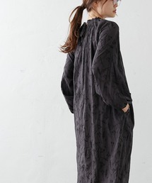 PUAL CE CIN | ボタニカル刺繍後ろリボンワンピース(ワンピース)