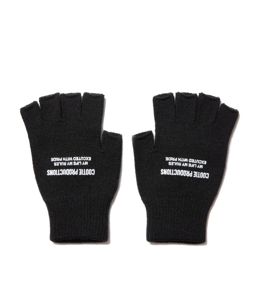 COOTIE PRODUCTIONS（クーティープロダクションズ）の「Fingerless Knit Glove（ベルト・メンズ・アッシュグレー/ブラック・FREE）」の2枚目の写真