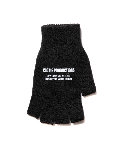 COOTIE PRODUCTIONS（クーティープロダクションズ）の「Fingerless Knit Glove（ベルト・メンズ・アッシュグレー/ブラック・FREE）」の4枚目の写真